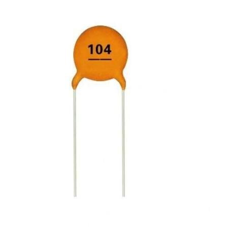 104 Ceramic Disc Capacitor (100nF / 0.1µF) Through-Hole