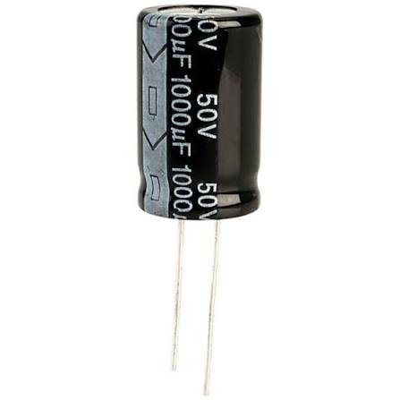 1000µF 50V Electrolytic Capacitor Through-Hole