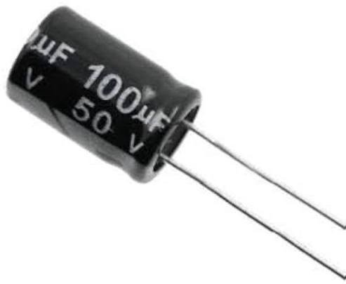 100µF 50V Electrolytic Capacitor Through-Hole