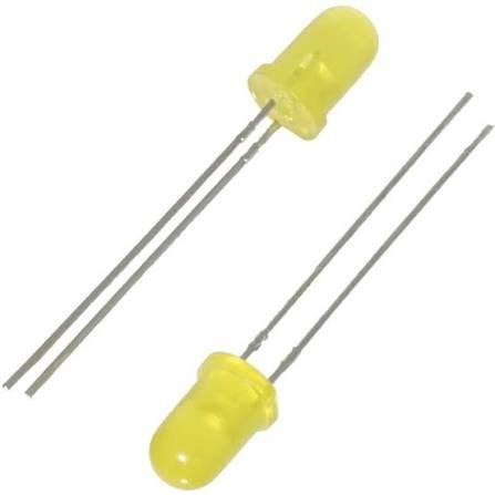 Yellow 5mm LED Through-Hole (2-Pin)