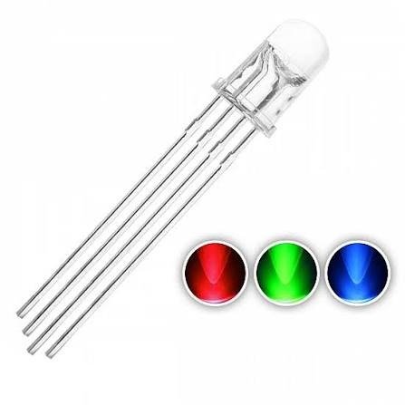 RGB 5mm LED Through-Hole (4-Pin)