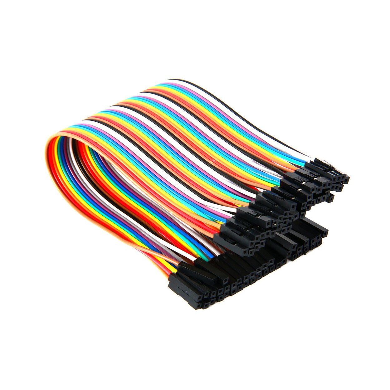 Female to Female Jumper Wires for Breadboard & Arduino (40-Pin Ribbon)
