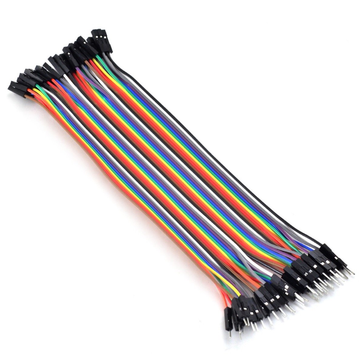 Male to Female Jumper Wires for Breadboard & Arduino (40-Pin Ribbon) media 1