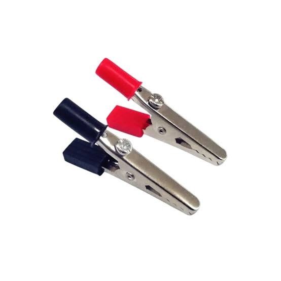 Red & Black Alligator Clip Test Lead Pair